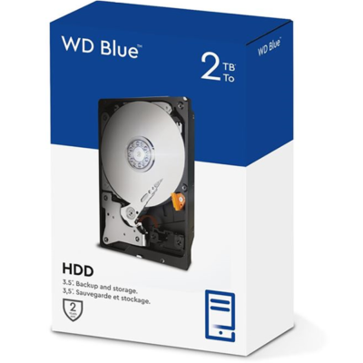 هارددیسک اینترنال وسترن دیجیتال مدل Blue WD20EZAZ ظرفیت 2 ترابایت داخل باکس