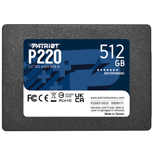 حافظه SSD پاتریوت PATRIOT P220 SATAIII ظرفیت 512GB